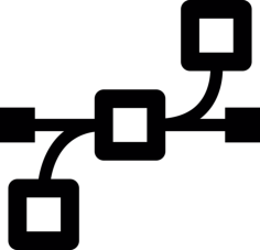 Multiple Connector Points Simple Line Art Svg, Free Vectors File